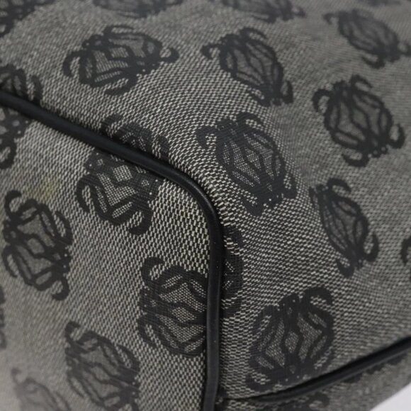 LOEWE Anagram Tote Bag PVC Black Gold Auth 122138 - Picture 4 of 16